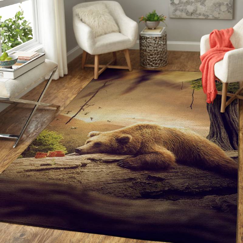 The Bear and The Honey – Animals Area Rug Carpet