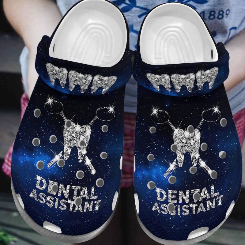 Dental Assistant Shoes Twinkle – Galaxy Teeth Clog Gift