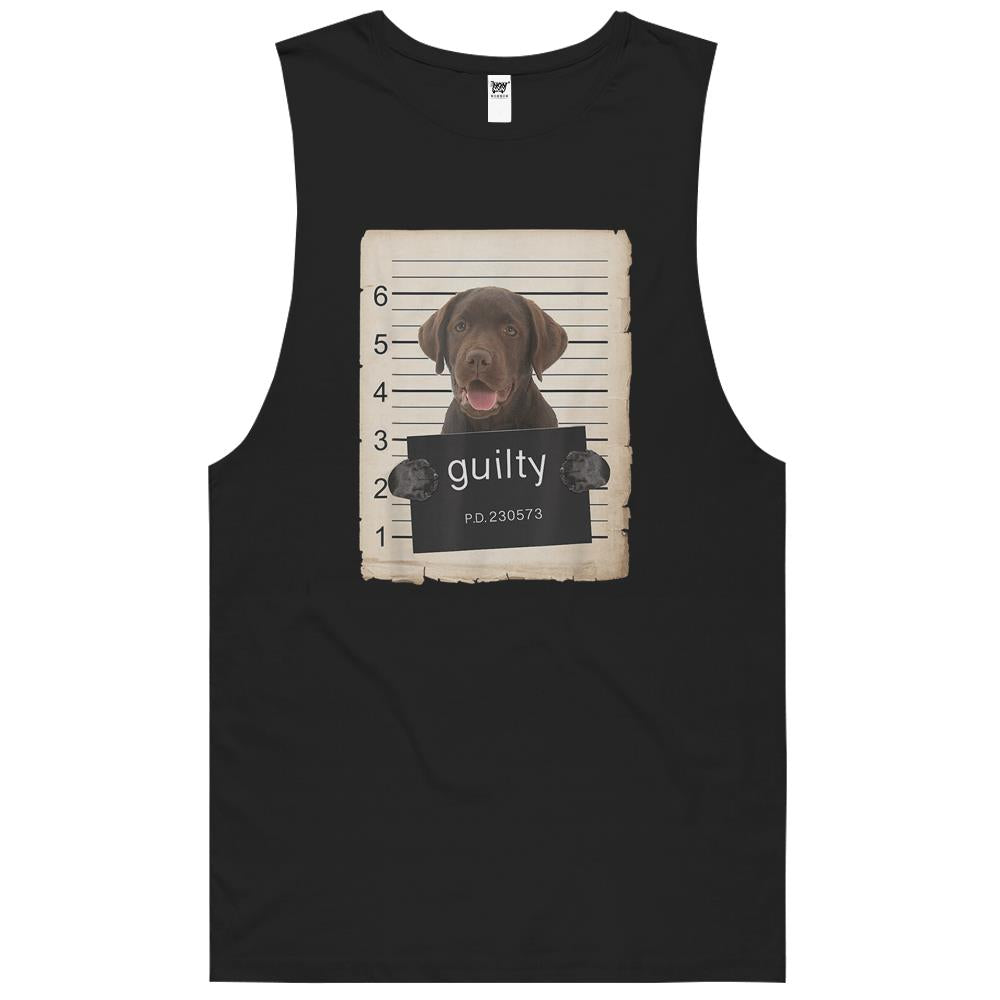 Chocolate Lab Labrador Dog Mug Shot Bad Dog Tank Top