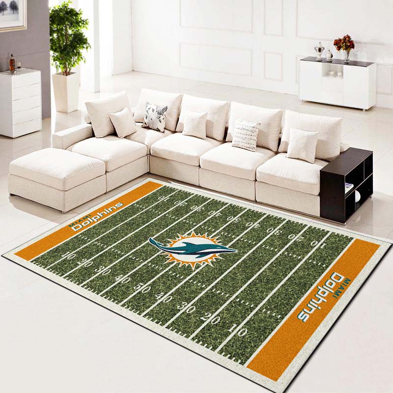 Miami Dolphins Football Team Field Living Room Carpet Kitchen Area Rugs