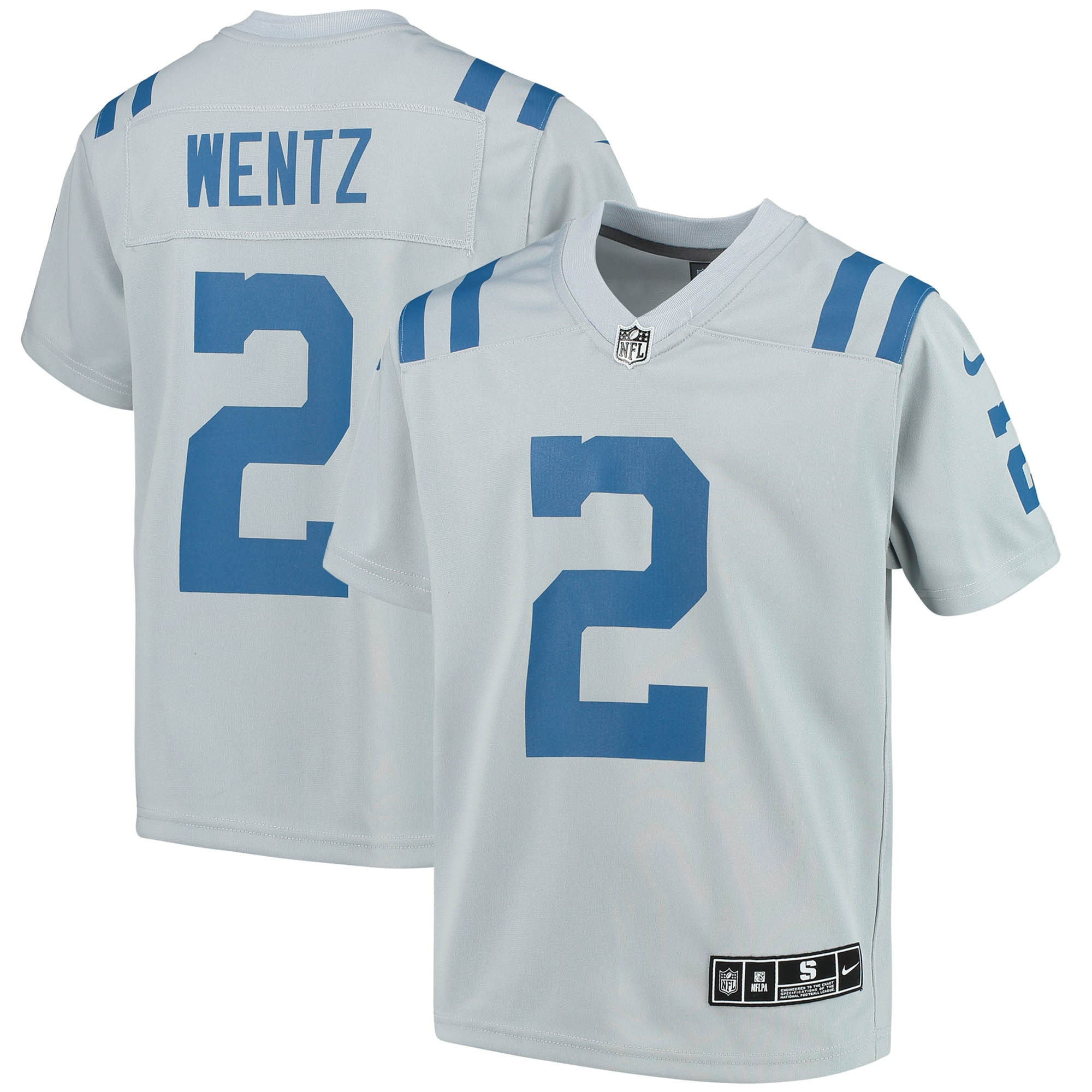 Carson Wentz Indianapolis Colts Inverted Team Game Jersey – Gray NFL