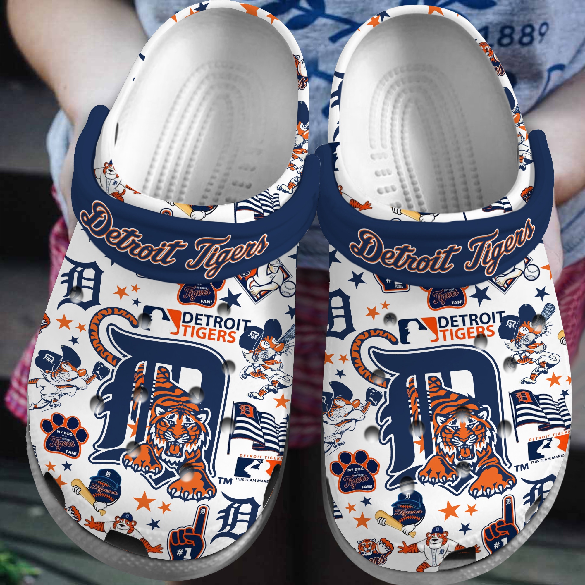 Detroit Tigers MLB Sport Crocss Crocband Clogs Shoes Comfortable For Men Women and Kids