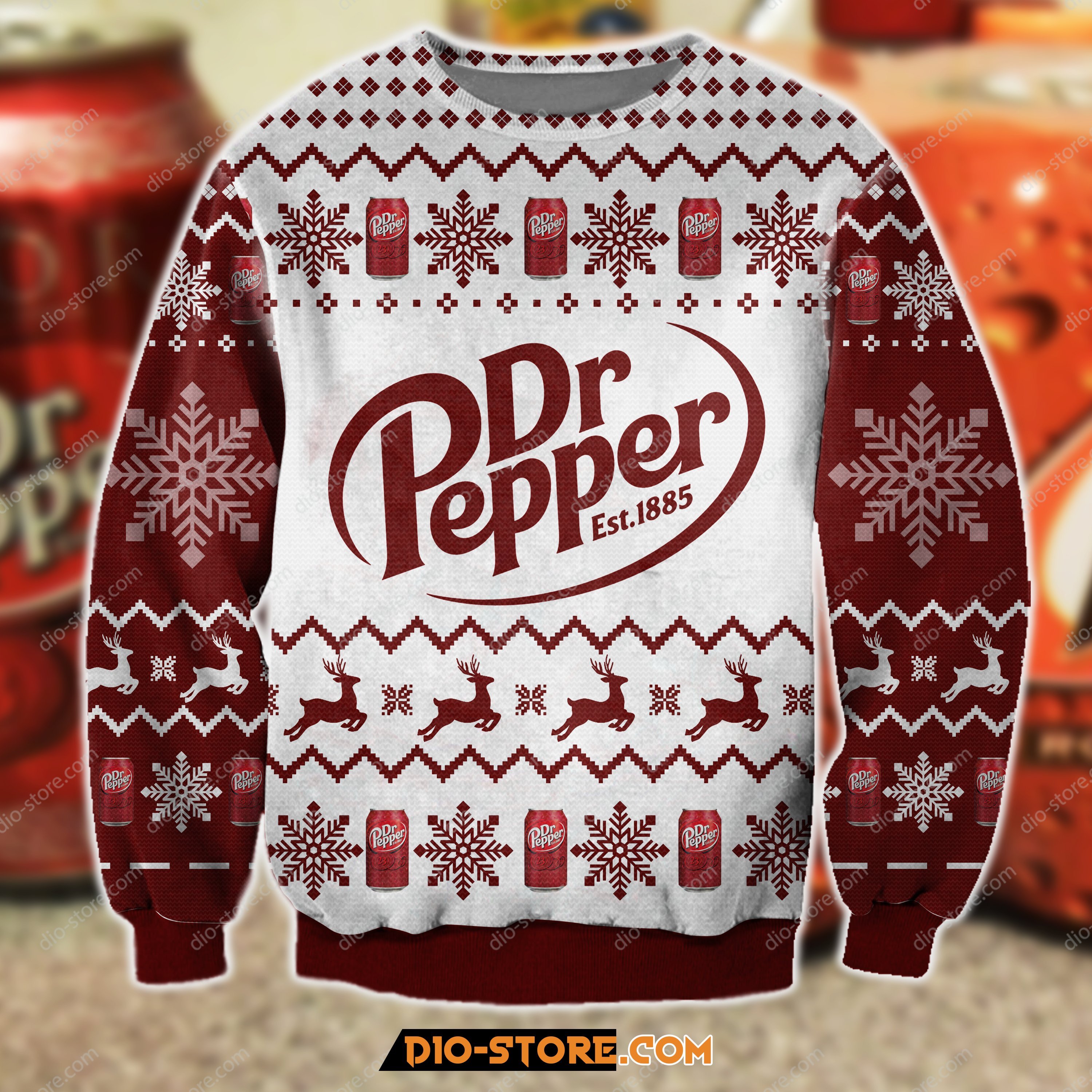 3D Print Knitting Pattern Dr Pepper Ugly Christmas Sweater 1 Hoodie All Over Printed Cint10272