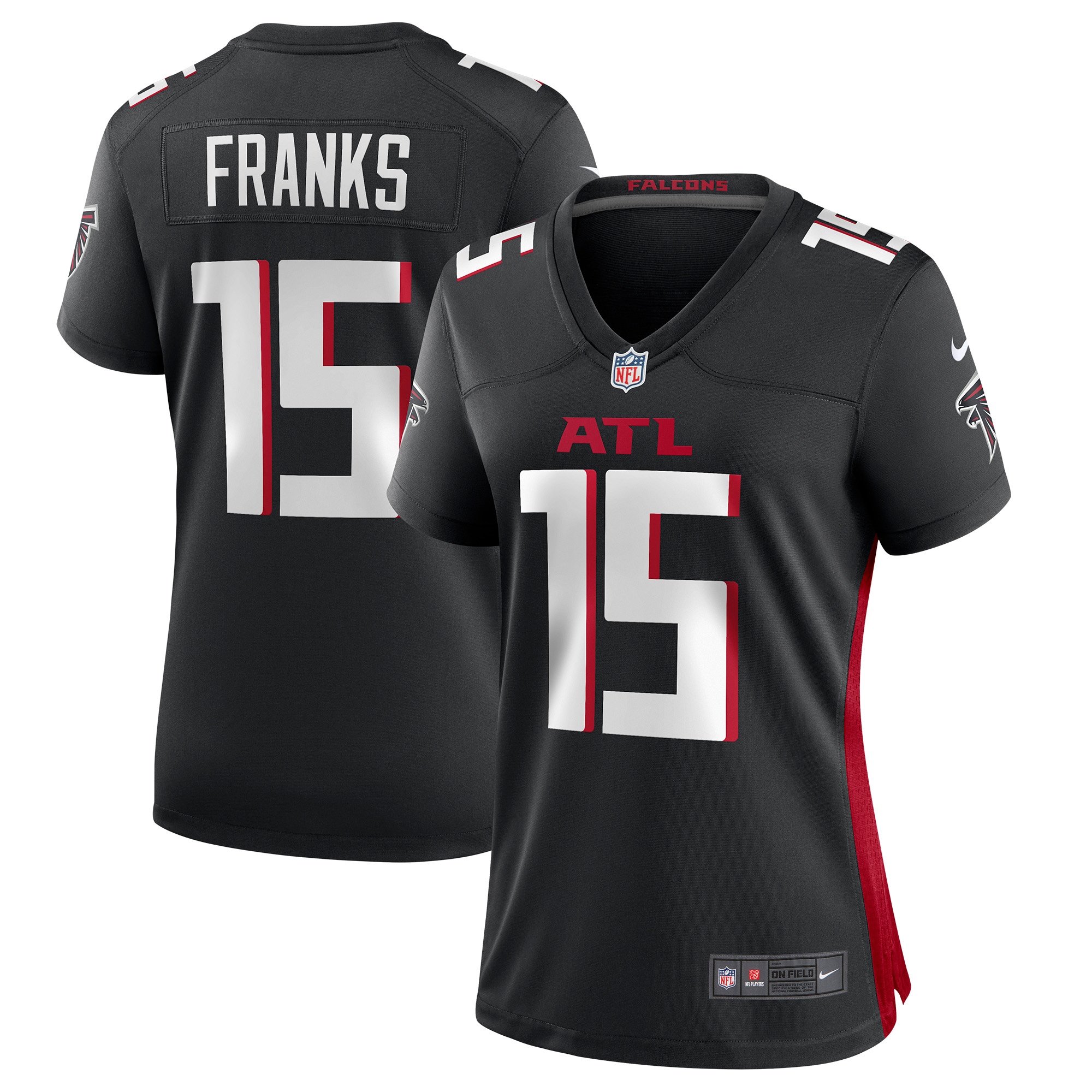 Women’s Atlanta Falcons Feleipe Franks Black Game Jersey