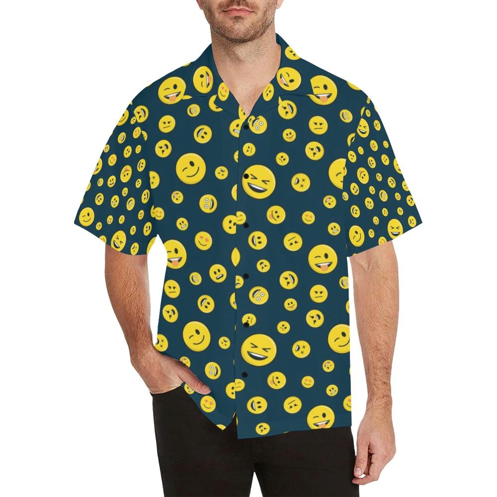 Smiley Face Emoji Print Design Lks301 Hawaiian Shirt