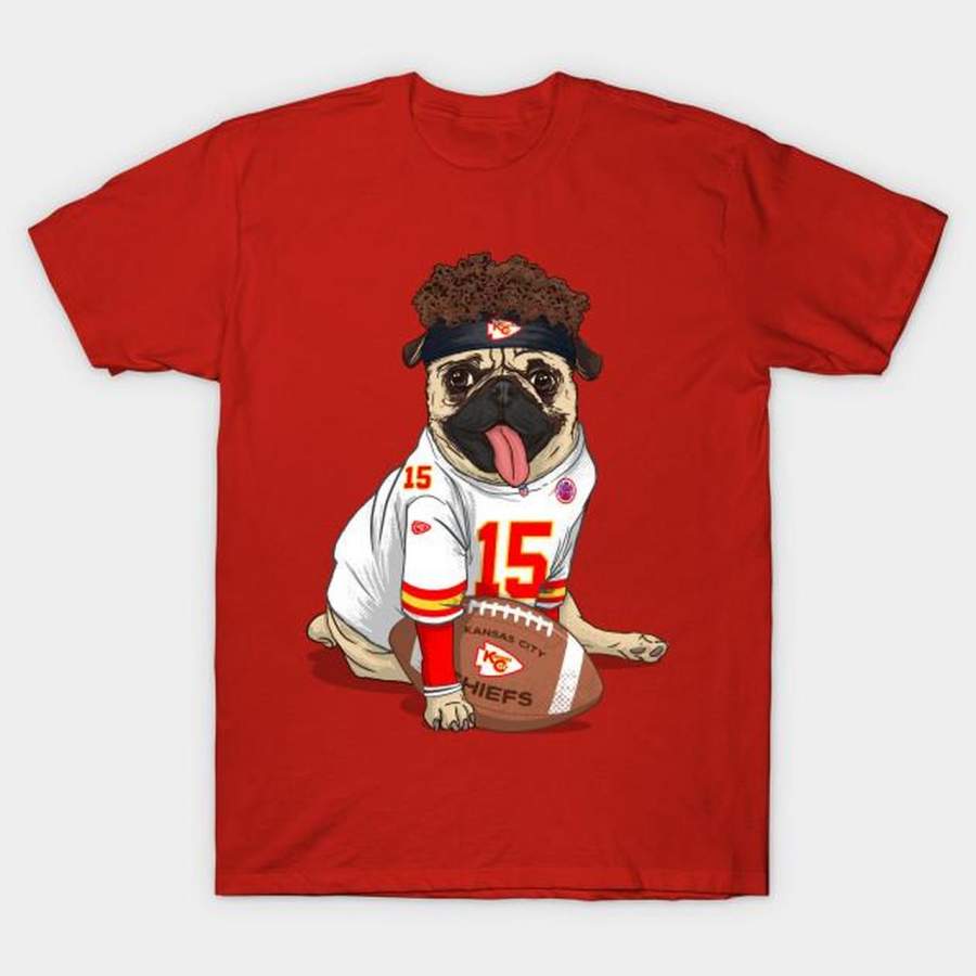 Pug Mahomes Kansas City T-shirt All Over Print For Unisex