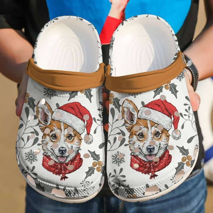 Corgi Xmas Christmas Pattern Crocband Clog Shoes For Men Women