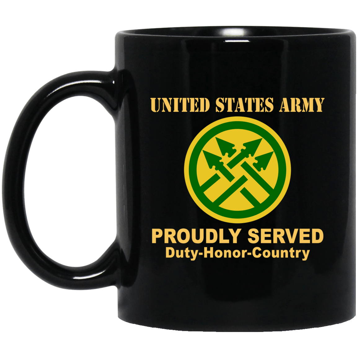 US ARMY 220TH MILITARY POLICE BRIGADE- 11 Oz - 15 Oz Black Mug