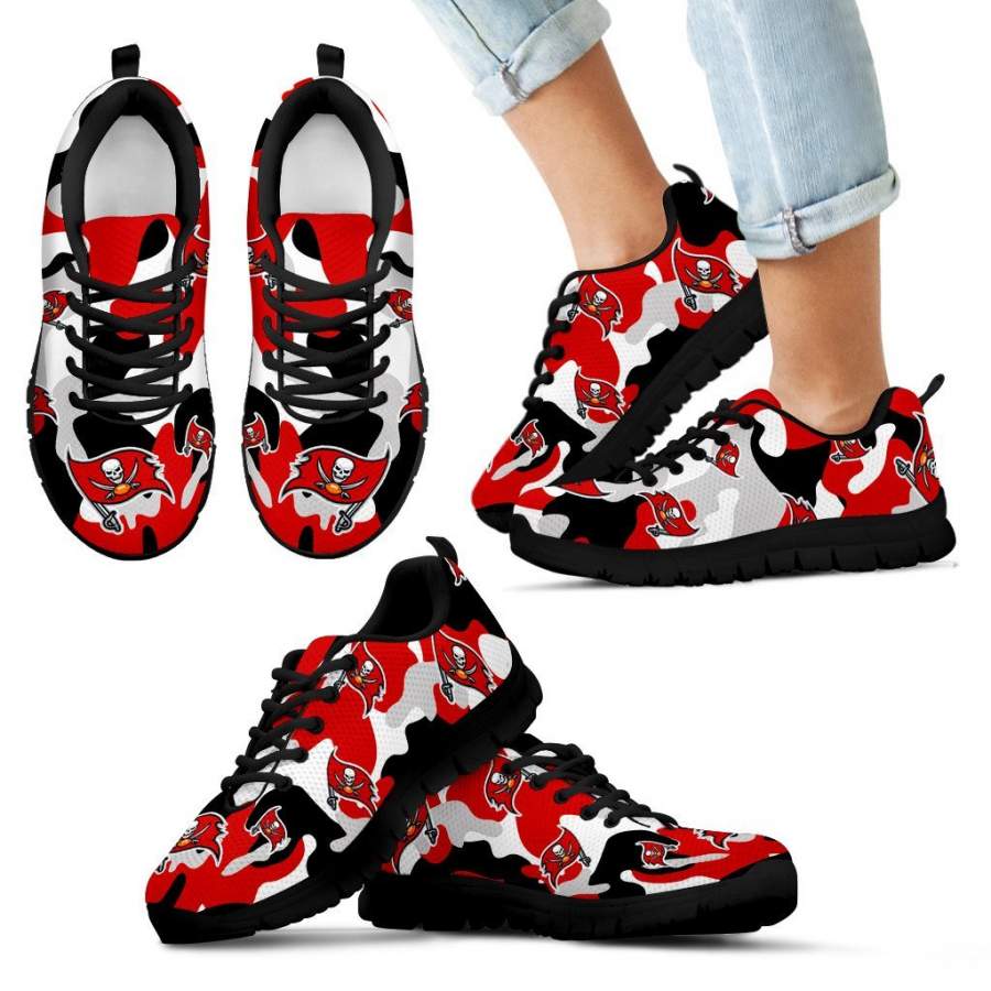 Tampa Bay Buccaneers Cotton Camouflage Fabric Military Solider Style Sneakers