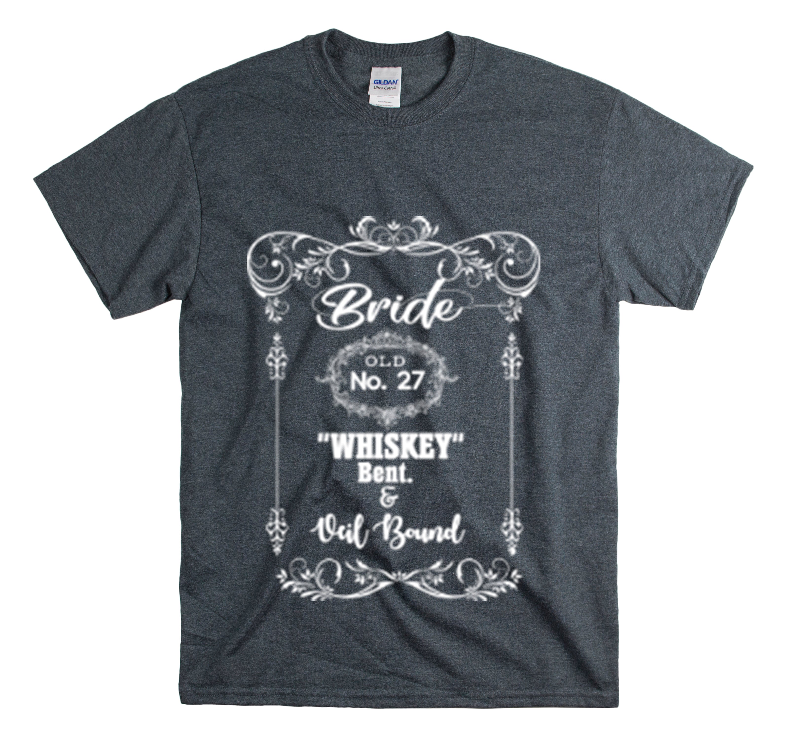 Shirt Funny Whiskey Bound Hell And Veil Fiance Engagement Party T-Shirt Unisex Heavy Cotton Tee