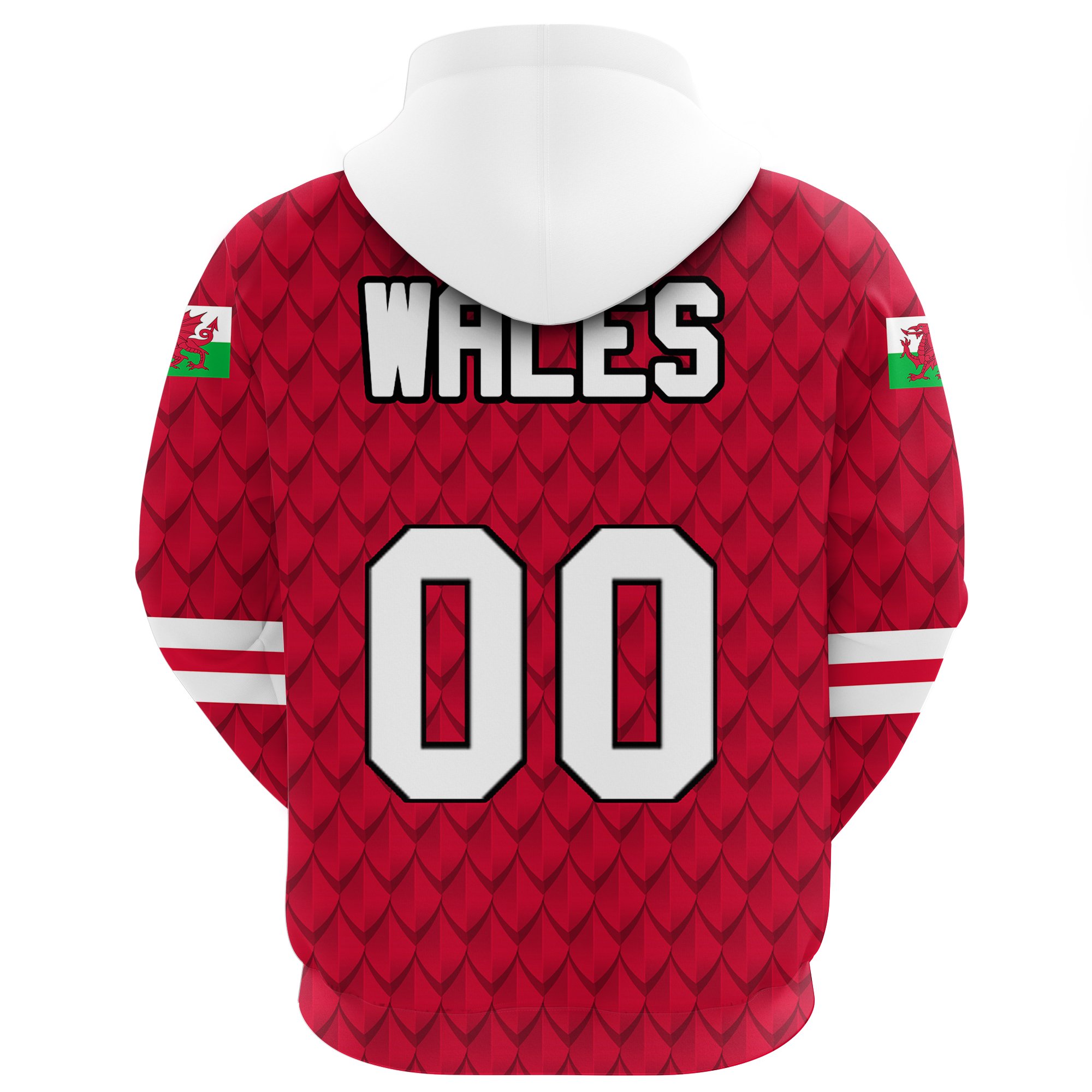 (Custom) Wales Dragon Hoodie Euro Soccer A27