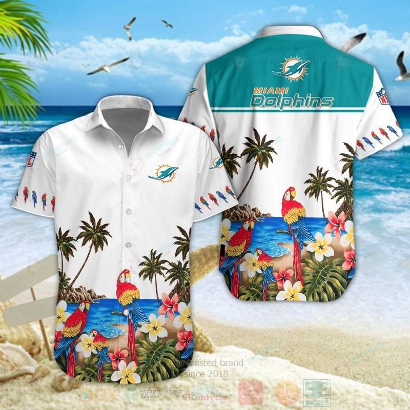 Miami Dolphins Nfl Parrot Hawaiian Shirt