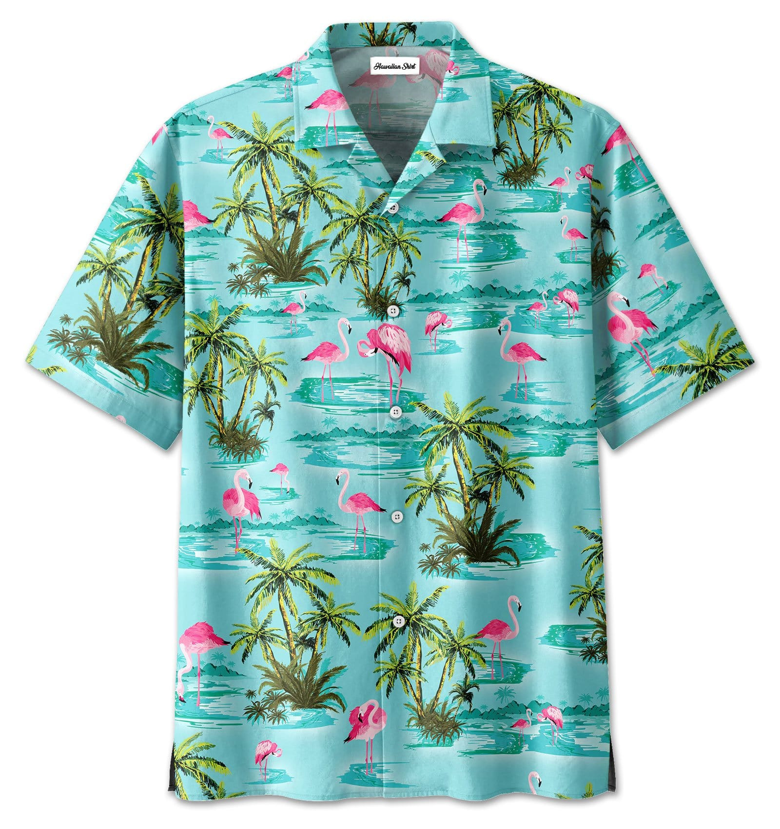 Flamingo Multi Colors Hawaii Aloha Shirts Dh Ha55467