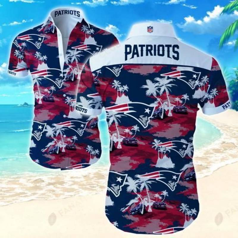 New England Patriots Coconut Tree Hawaii Fit Body Shirt