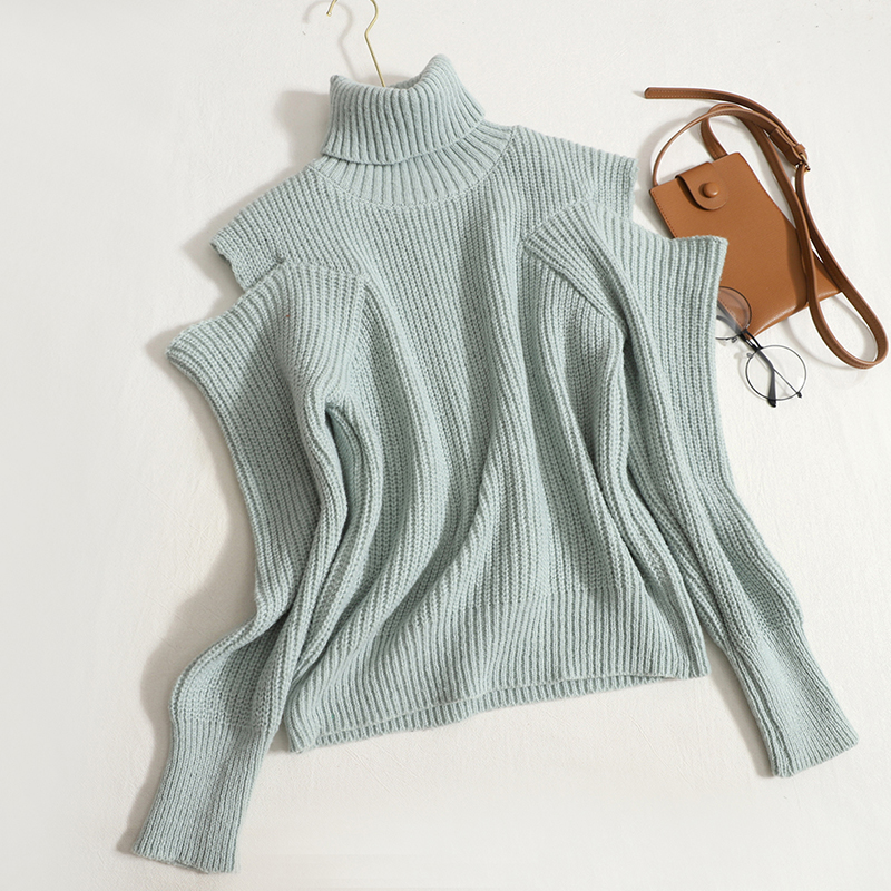 Yitimoky Turtleneck Sweater for Women Autumn Winter 2022 New Hollow Out Fashion Jumpers Office Ladies Elegant Casual Pullovers alx