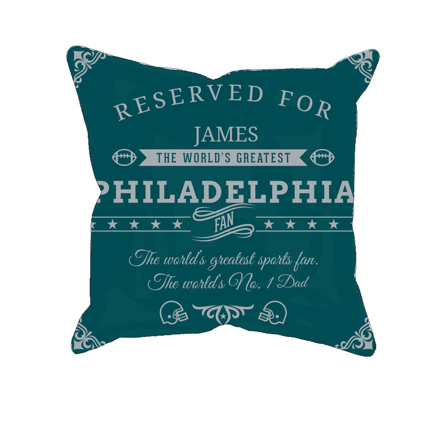Philadelphia Football Fan Personalized Pillow Cover