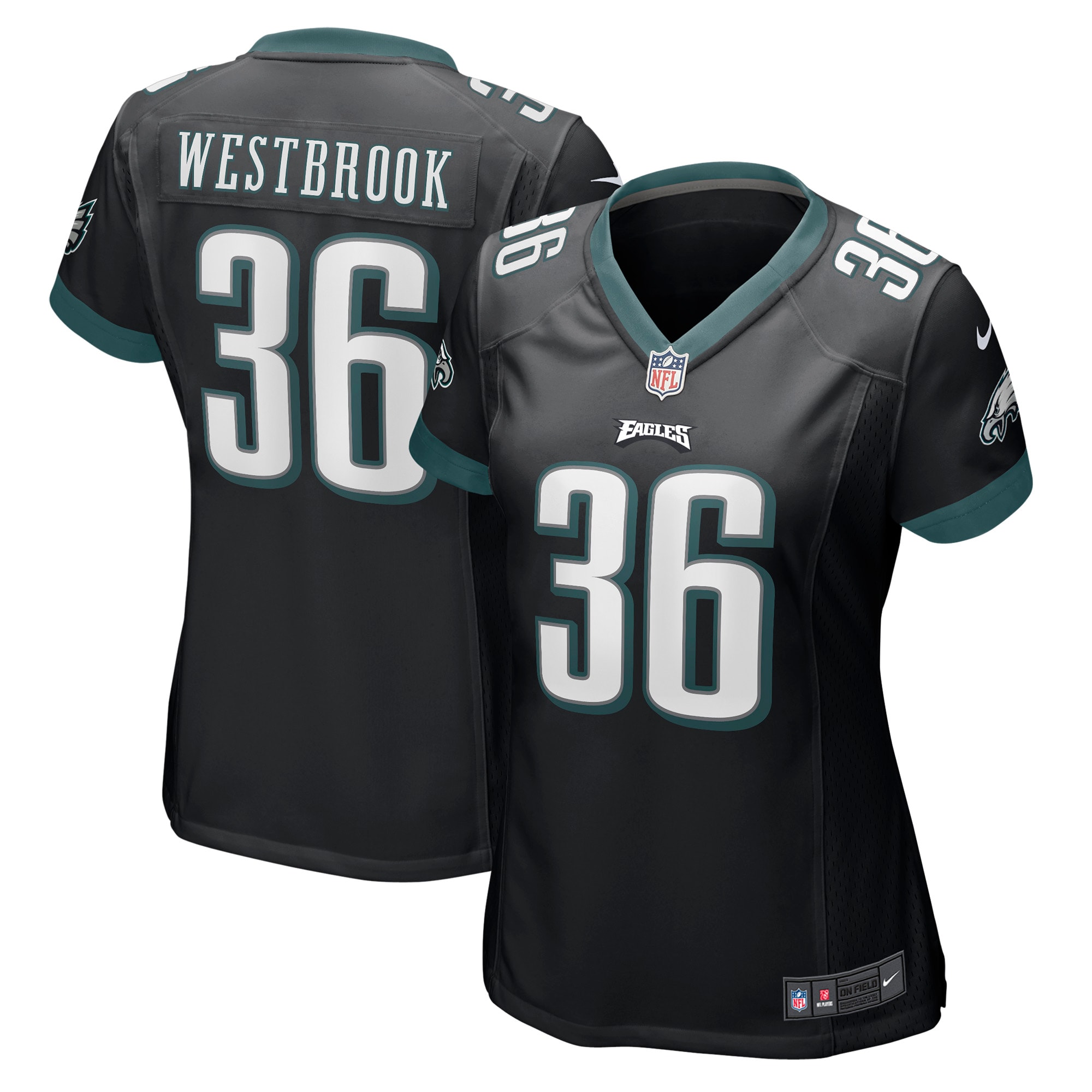 Women’s Philadelphia Eagles Brian Westbrook Black Retired Game Jersey