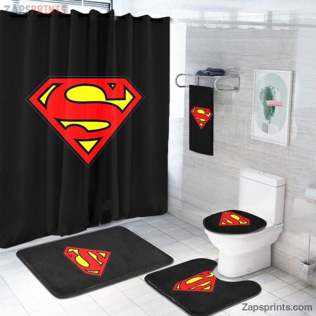 Superman Logo 3D Bathroom Sets