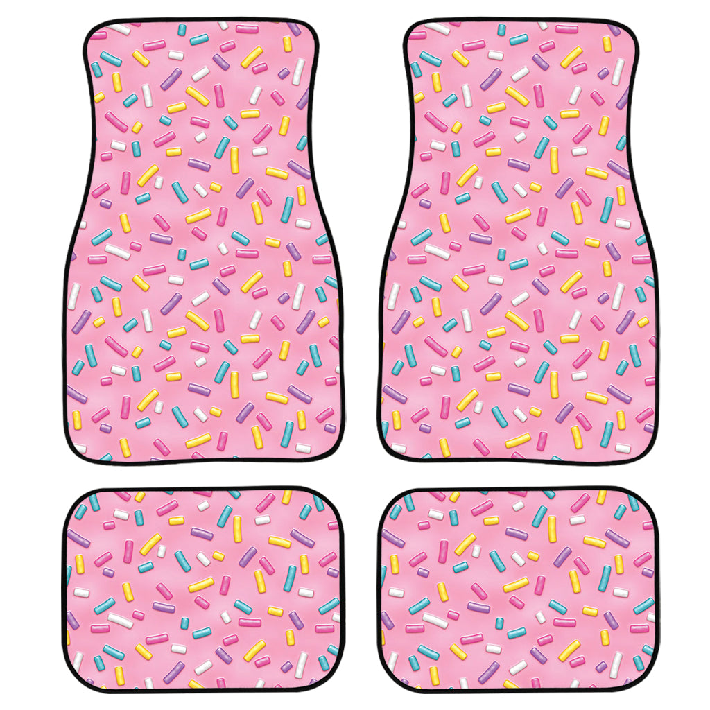 Cute Candy Pattern Print Front And Back Car Floor Mats