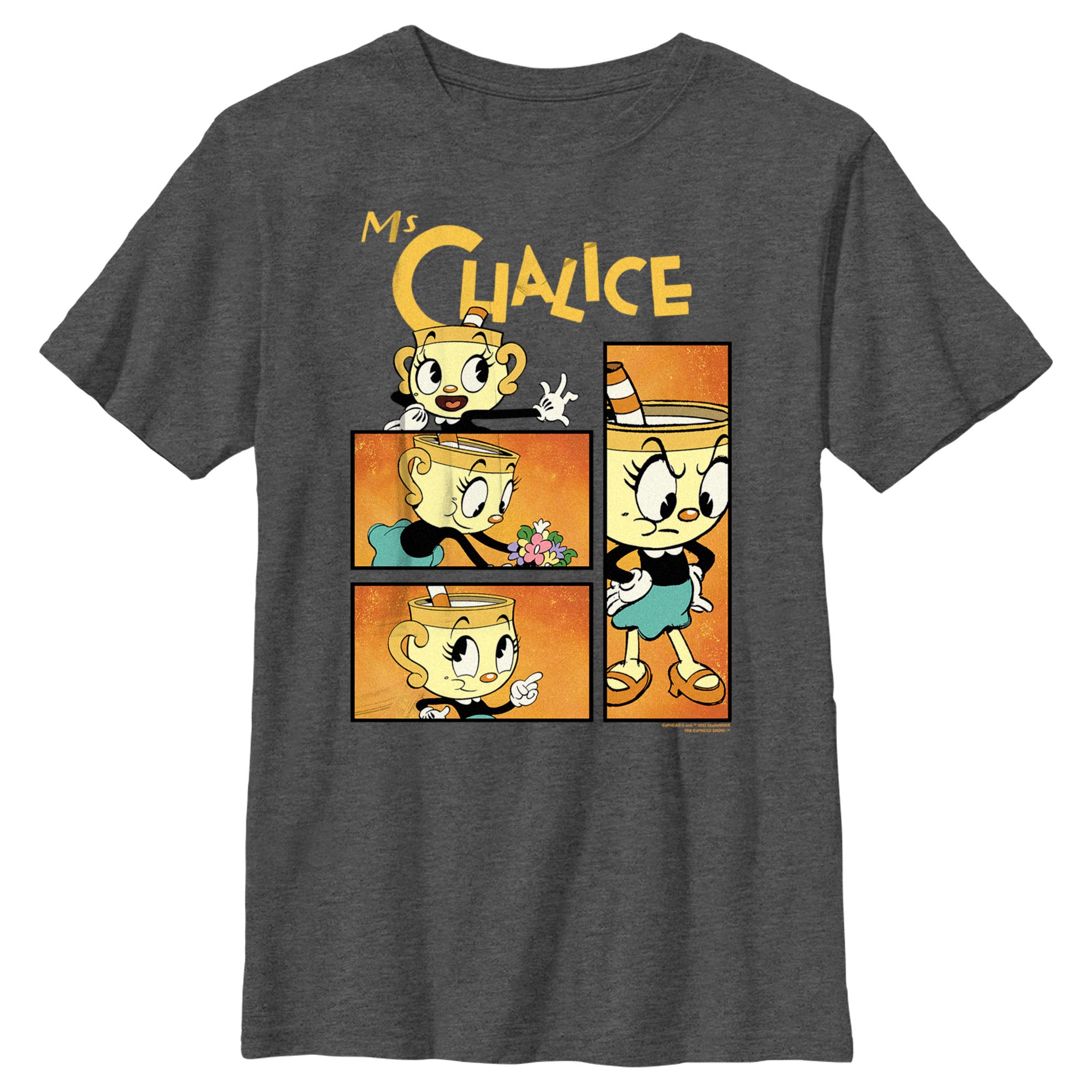 Boy’S The Cuphead Show! Ms. Chalice Panels T-Shirt