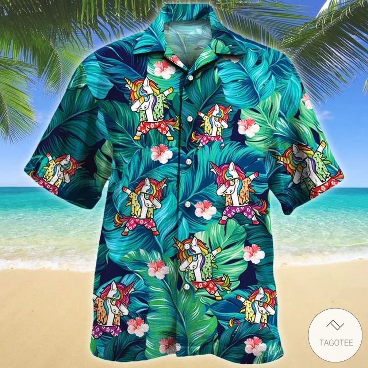 Unicorn Dabbing Tropical Hawaii Shirt Tm Ha29236