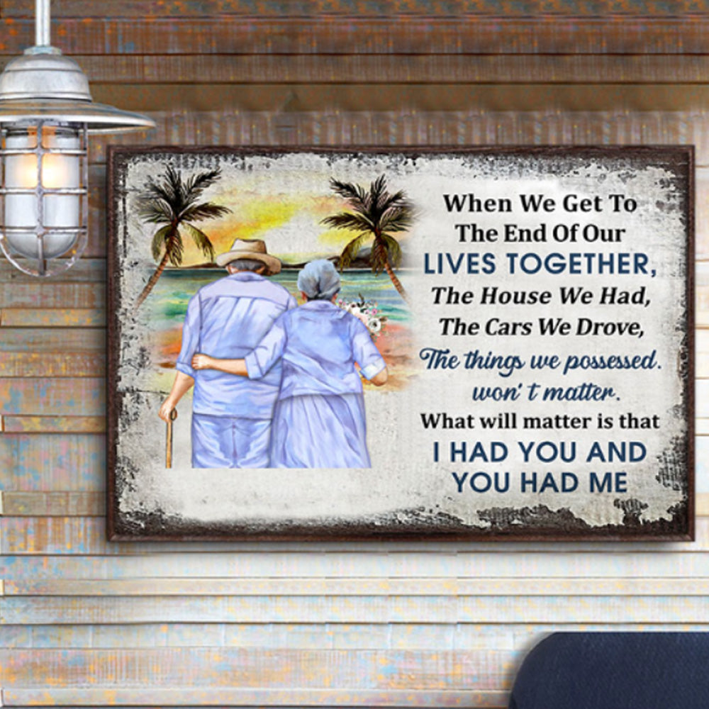 Beach Old Couple When We Get Horizontal Poster & Canvas For Grandparents Home Decor Wall Art Visual Art