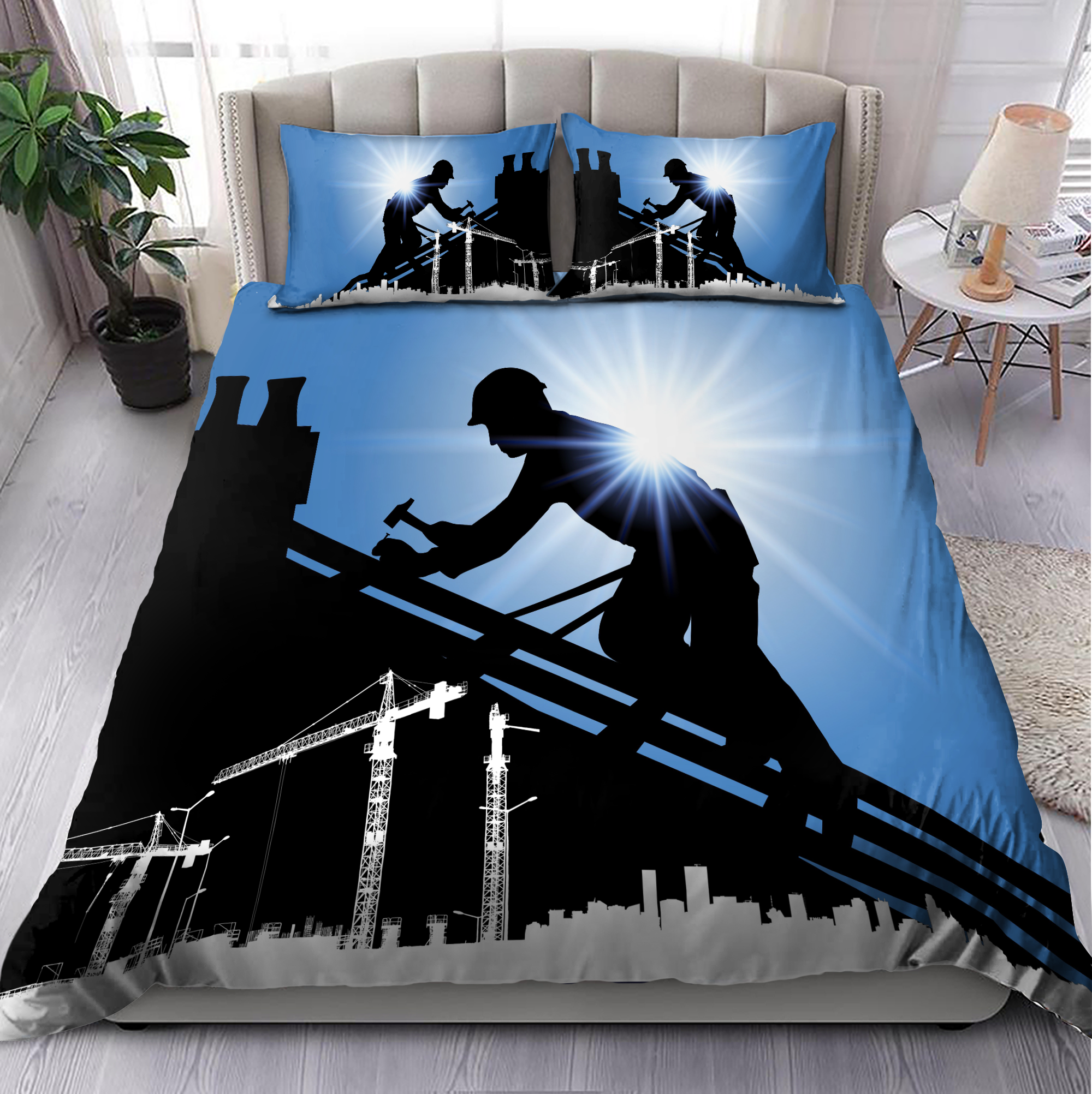 We Are Hard Roofers 3D Bedding Set Lam