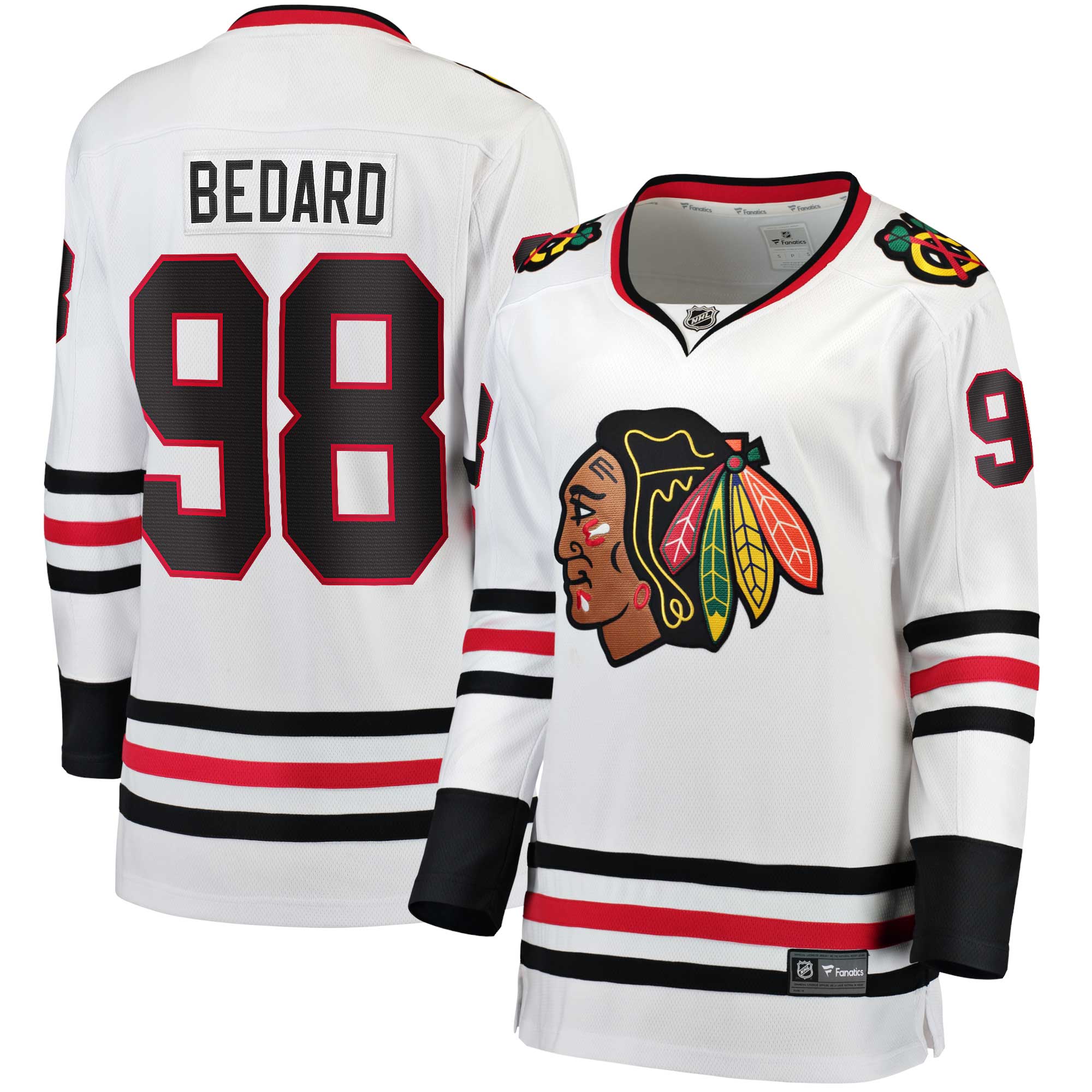 Connor Bedard Chicago Blackhawks Branded Women's Away Premier Breakaway Player Jersey – White