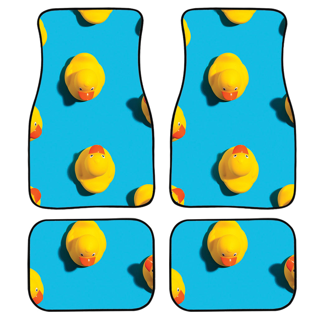 Yellow Rubber Ducks Print Front And Back Car Floor Mats, Front Car Mat