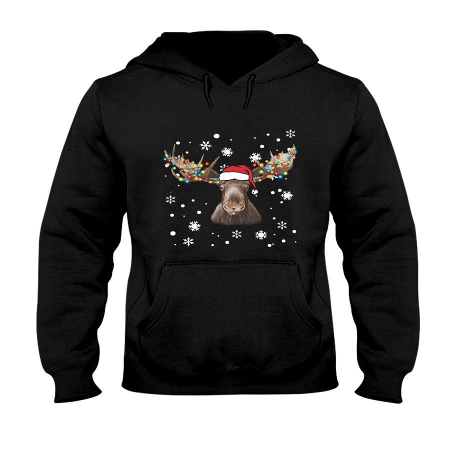 Christmas Funny Moose Gift For Family Hoodie