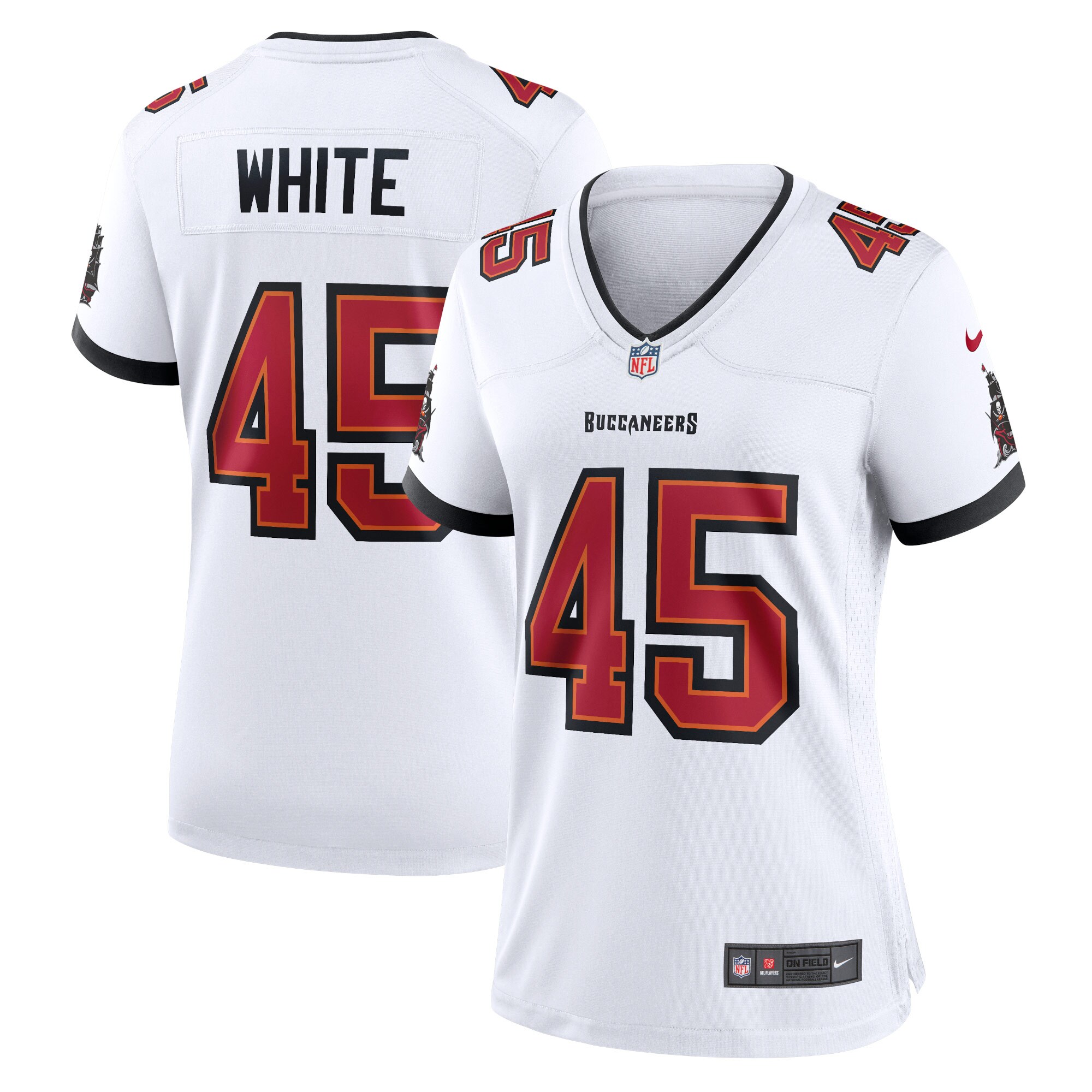 Women’s Tampa Bay Buccaneers Devin White White Game Jersey