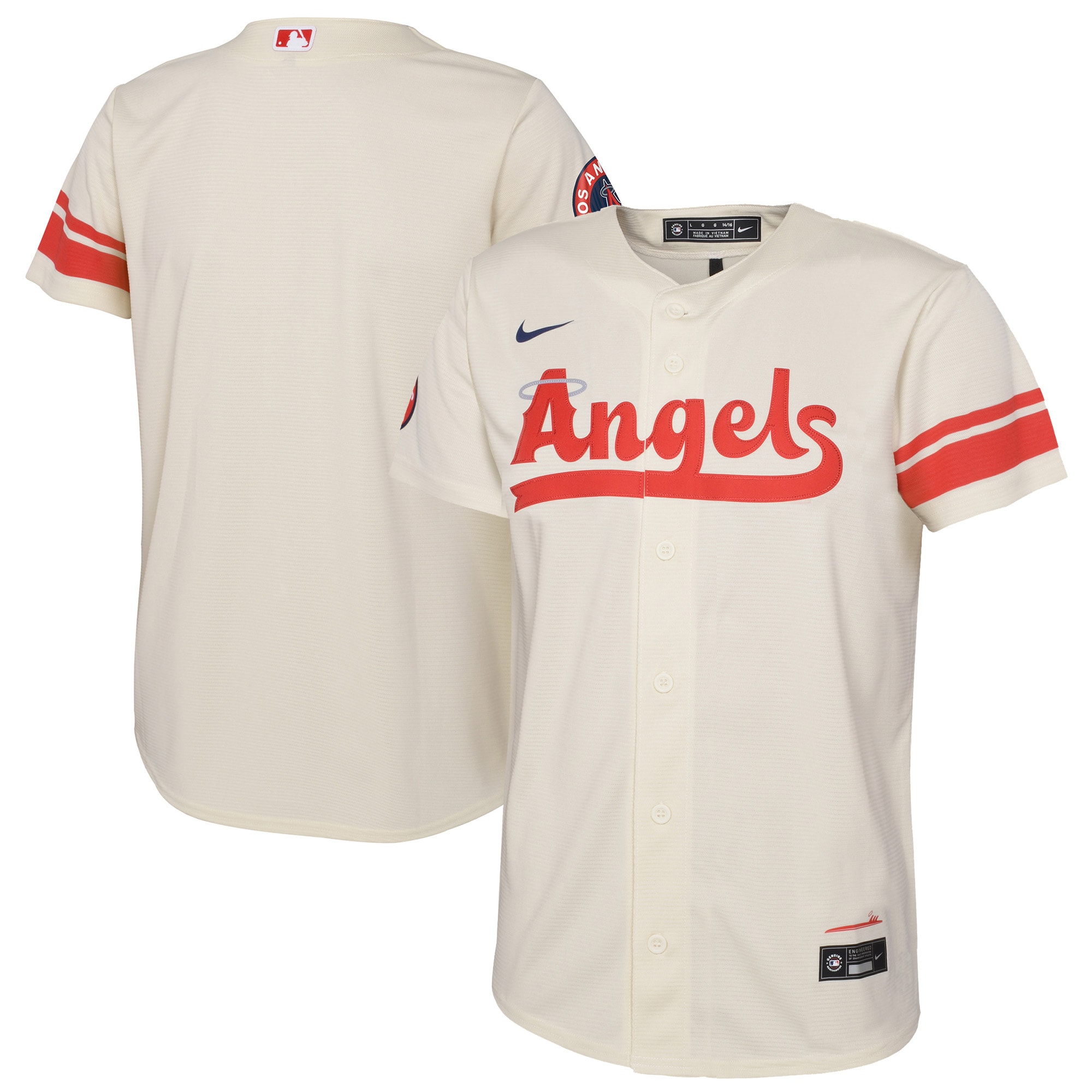 Los Angeles Angels Youth City Connect Replica Team Jersey – Cream