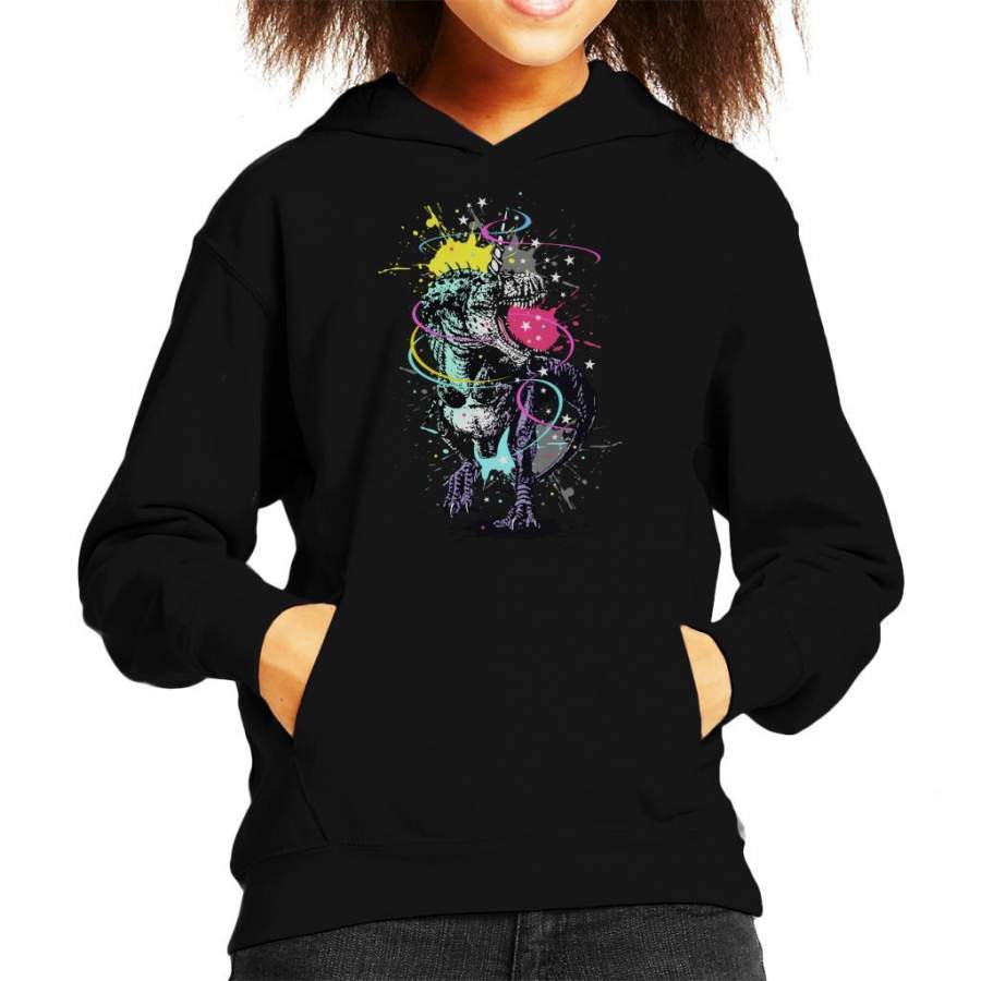 Unicorn Dinosaur Mix Kid’s Hooded Sweatshirt