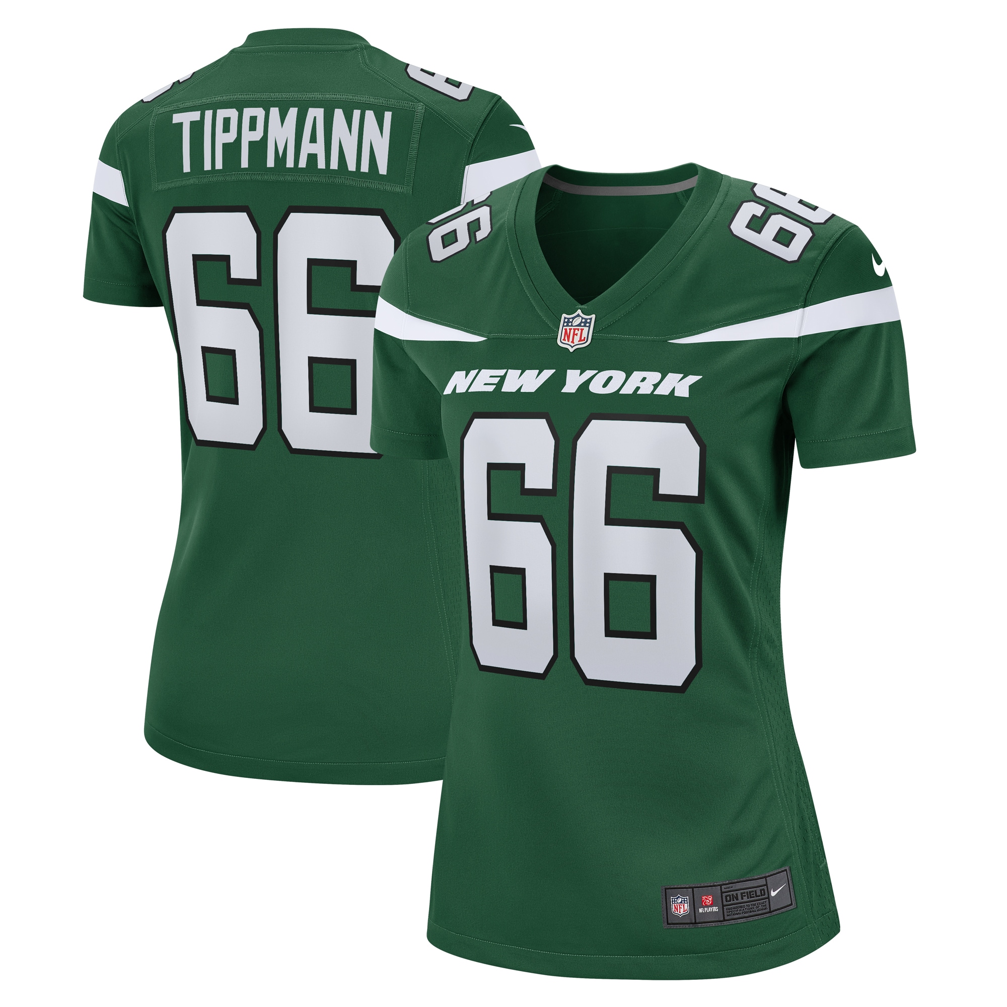 Joe Tippmann New York Jets Women's Game Jersey – Gotham Green