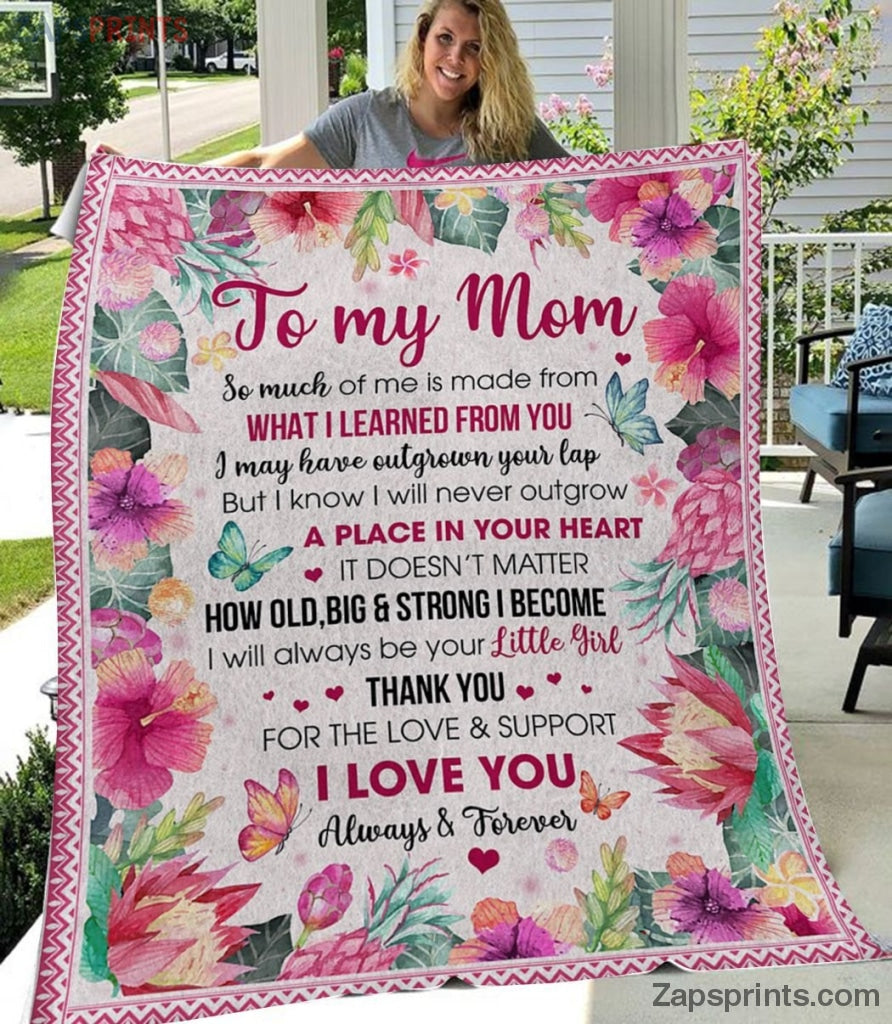 Gift For Mom – To My Mom – Butterfly – Love You In My Heart – Blanket