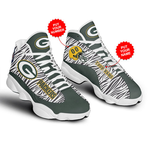 Green Bay Packers Football Customized Shoes Air Jordan 13 Sneakers Jd13 Sneakers Personalized Shoes Design