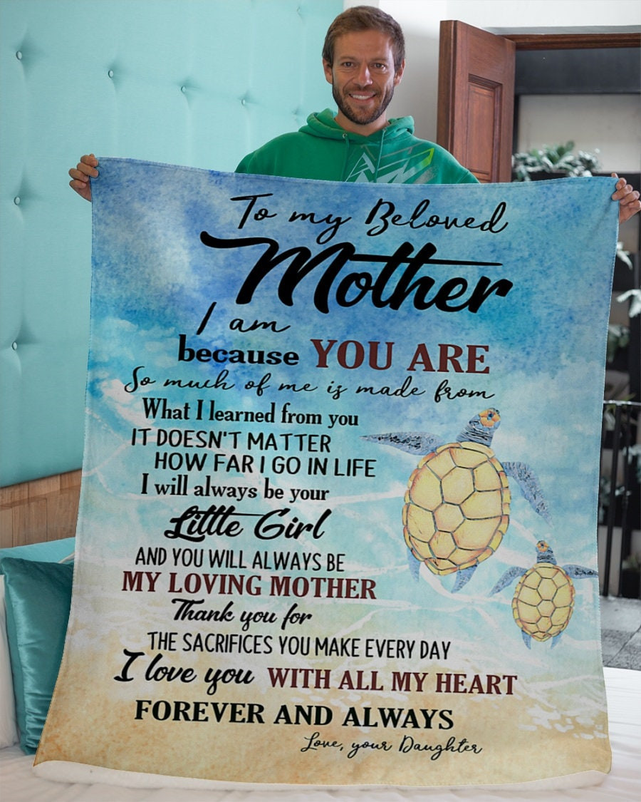 To My Beloved Mother Blanket Custom Sherpa Blankets Christmas Blanket Christmas Gifts Gift For Mom Mom Blanket Gift Blanket For Mom