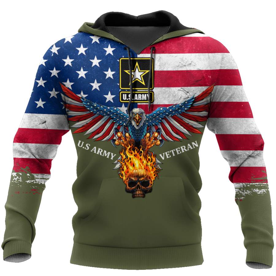 US Army Eagle 3D All Over Printed Hoodie Shirt For Men And Women HAC150902