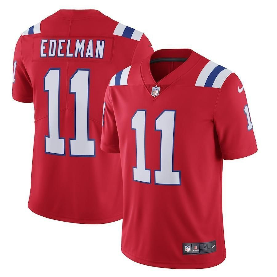 New England Patriots Julian Edelman Red Alternate Vapor Limited 3D Jersey