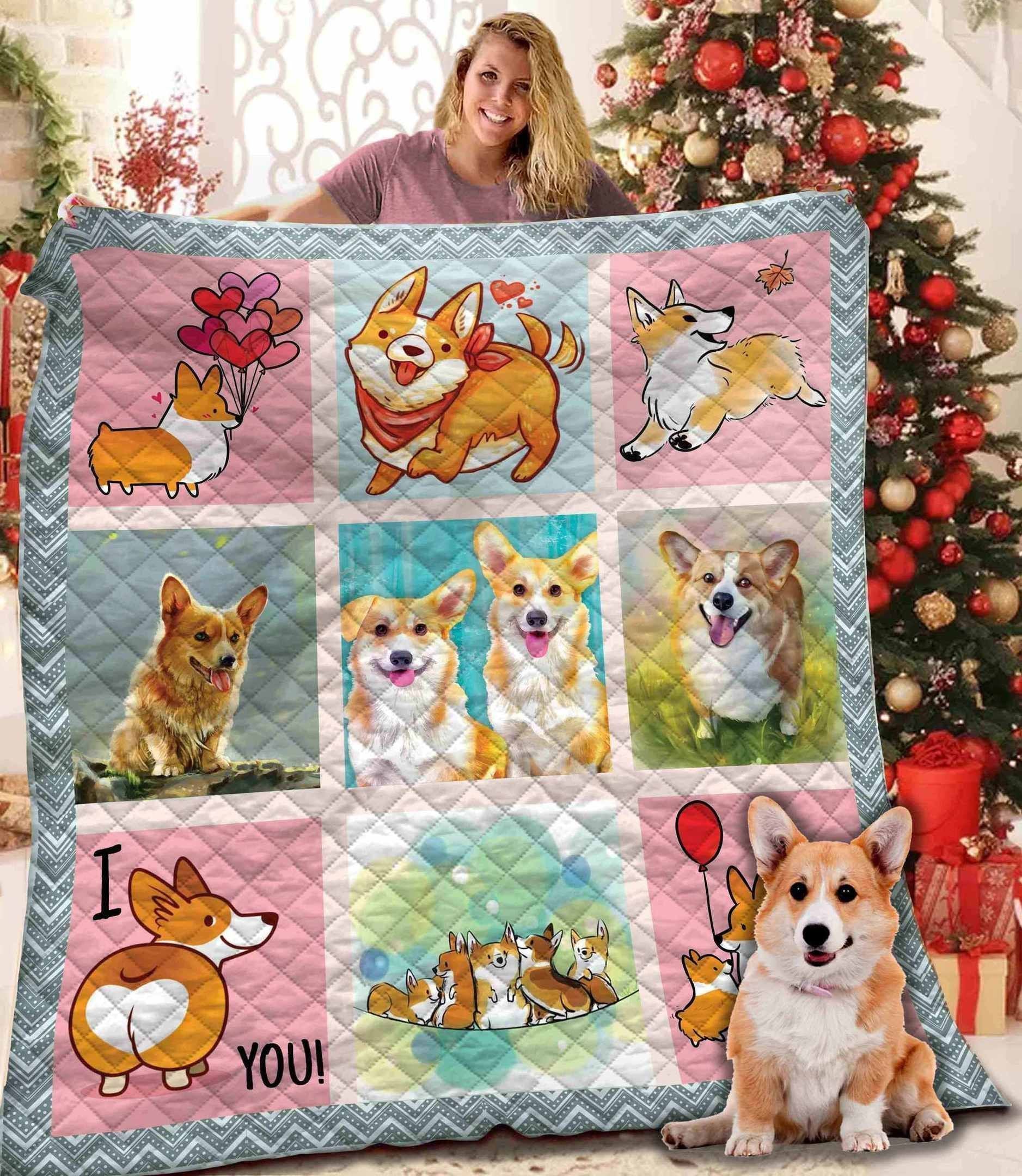 Corgi Lovely Butts Awesome MYT176 3D Customized Quilt