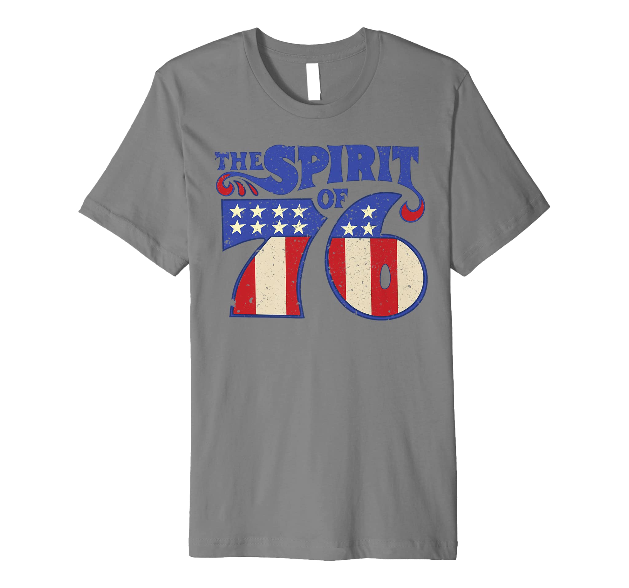 The Spirit 76 Vintage Retro 4th of July Independence Day Premium T-Shirt