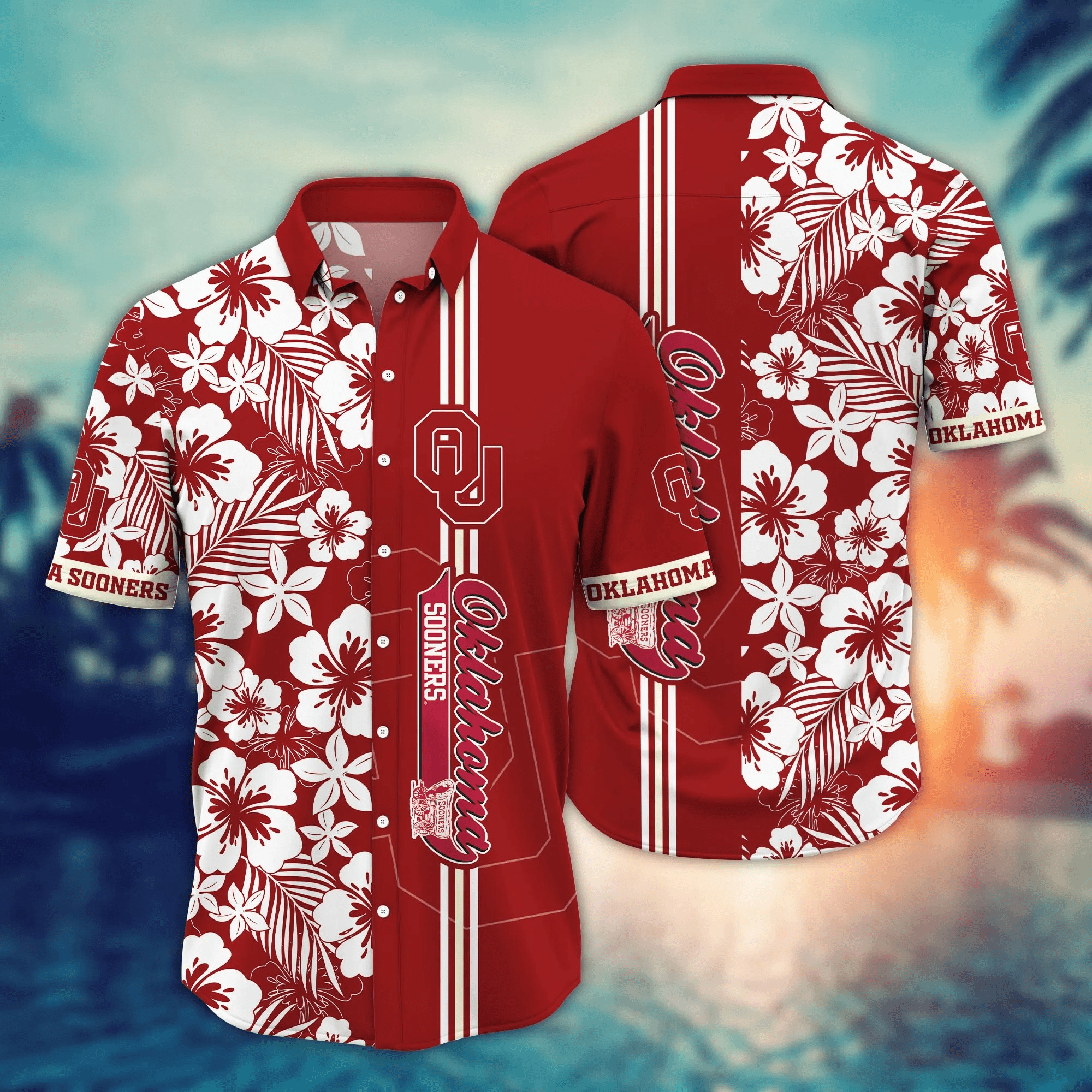 Oklahoma Sooners NCCA Hawaiian Shirt Sunshinetime Aloha Shirt