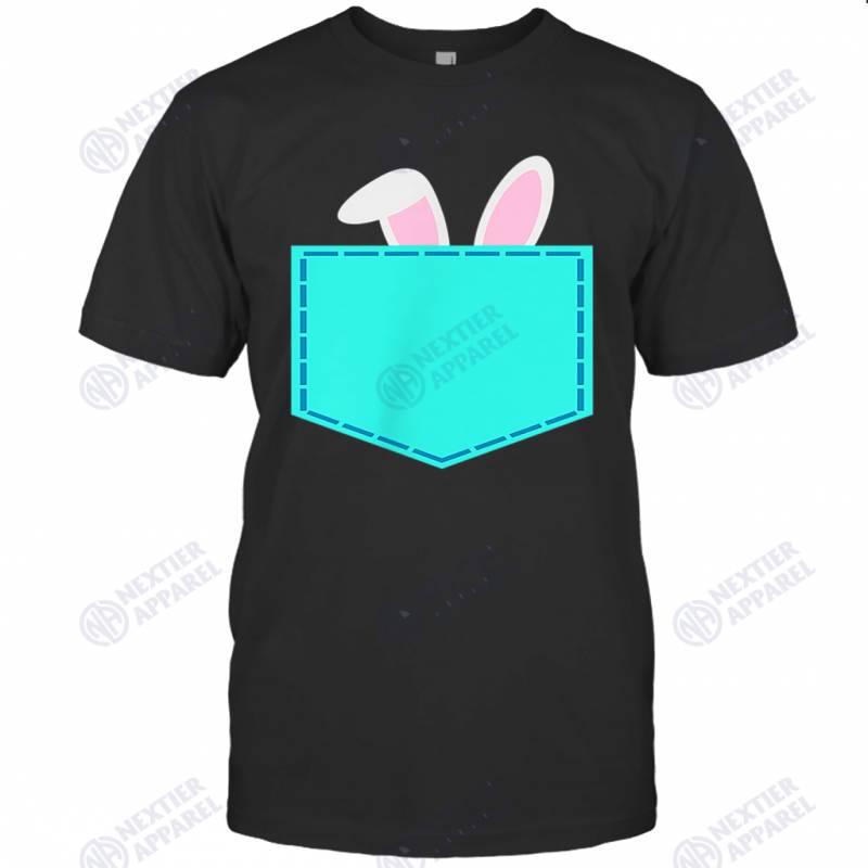 Cute Easter Bunny Hiding In Pocket T-shirt