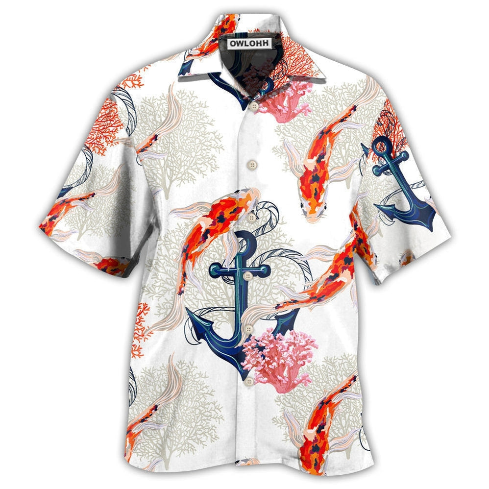 Fish Koi Anchor Coral Hawaii Shirt Ha106779