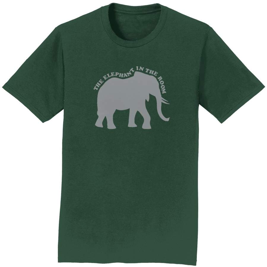 The Elephant in the Room Grey Silhouette – Adult Unisex T-Shirt