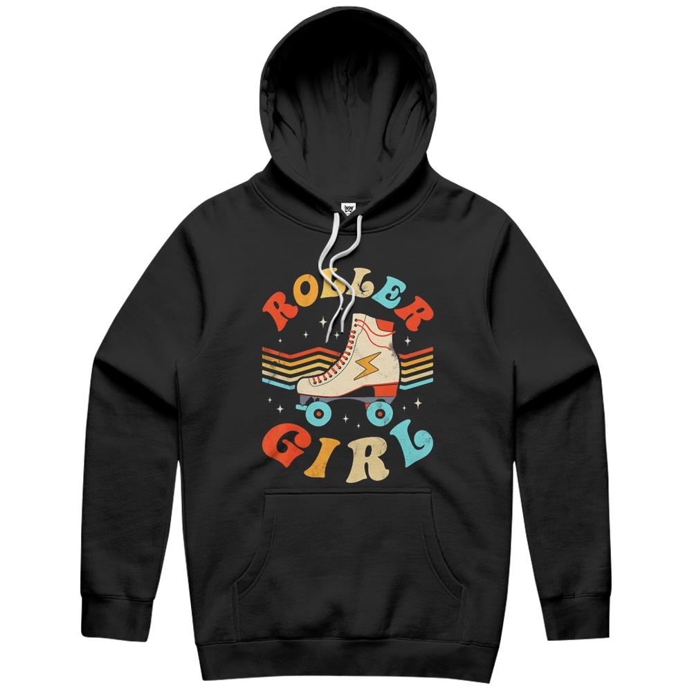 Roller Girl Skater Skating Retro Vintage 70S 80S Skates Gift Hoodie