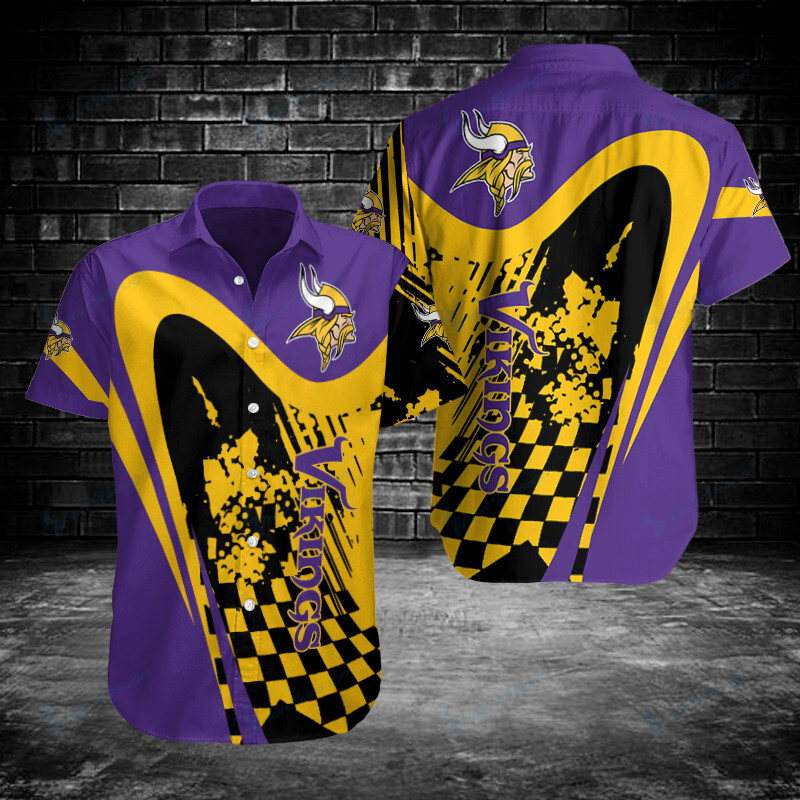 Minnesota Vikings Button Shirt Bg646