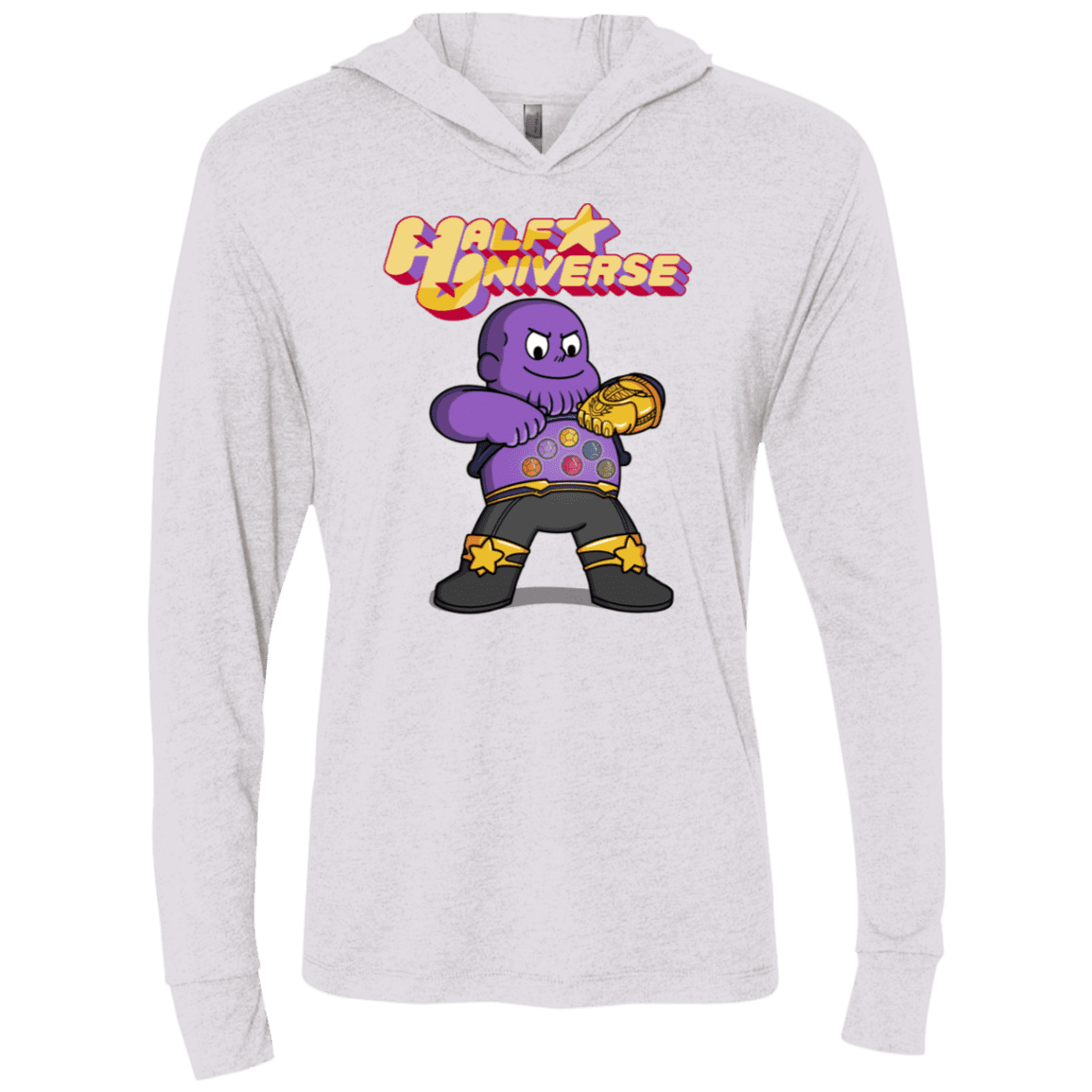 Half Universe Triblend Long Sleeve Hoodie Tee