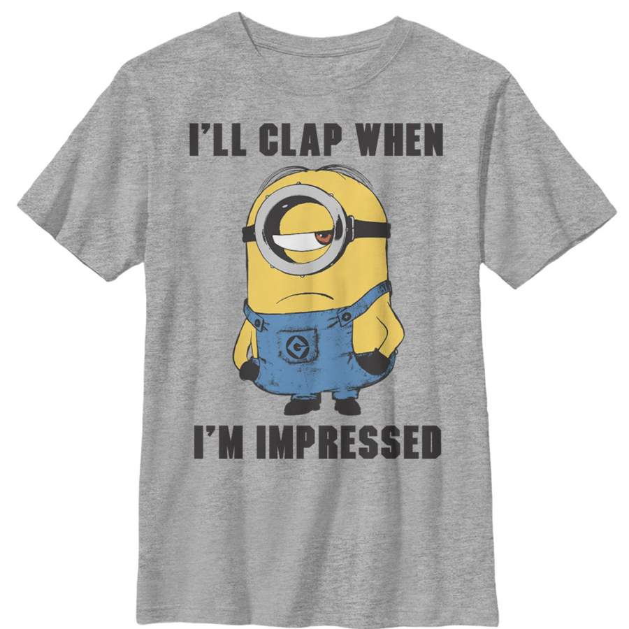 Despicable Me Boy's Minions Clap When Impressed  T Shirt