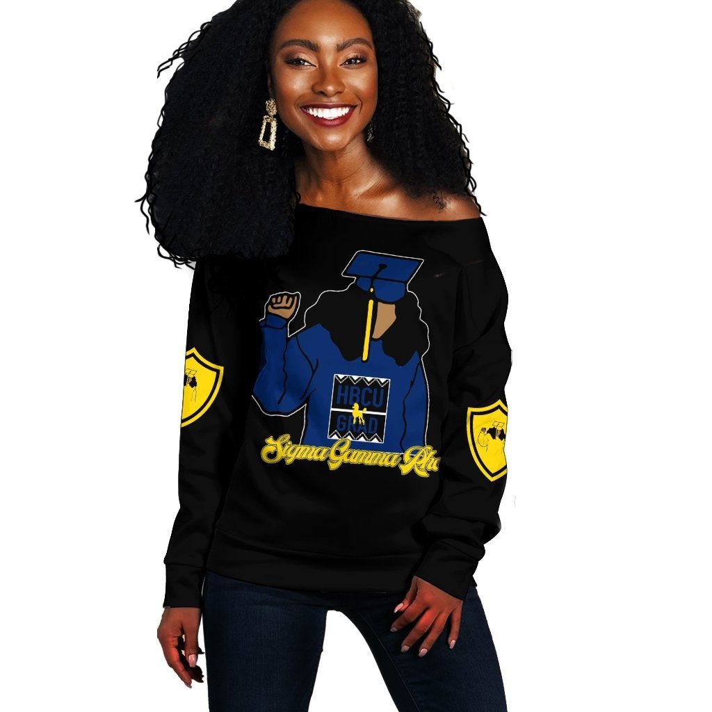 Sorority Sweatshirt – Sigma Gamma Rho Hbcu Style Off Shoulder